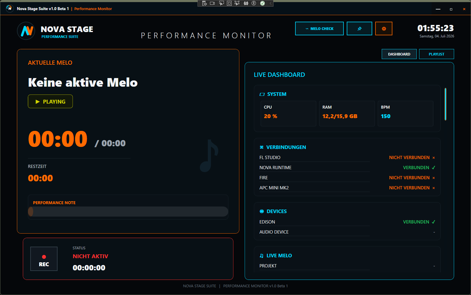 Nova Stage Performance Monitor